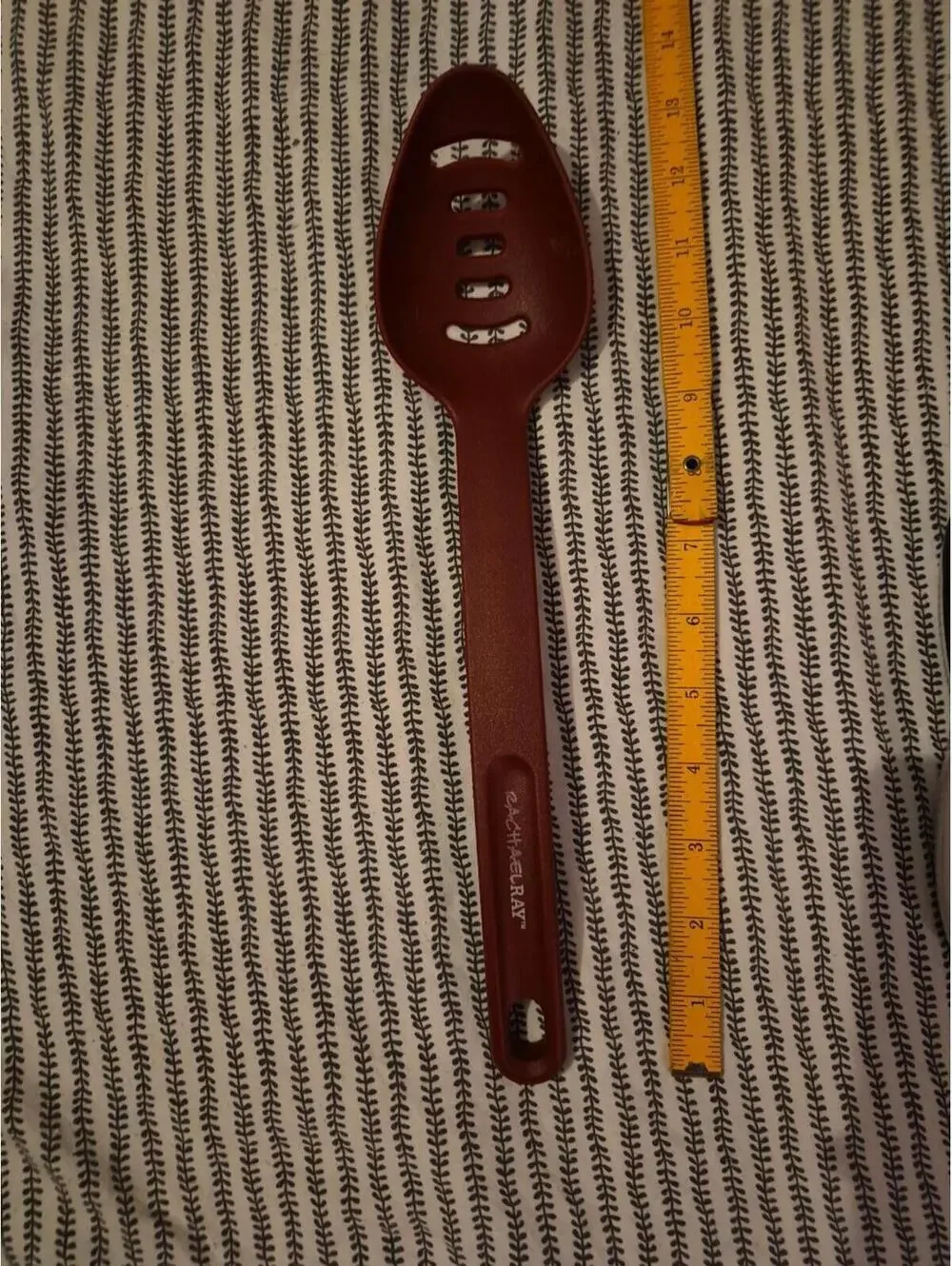 Rachel Ray Nylon Cooking Slotted Spoon Kitchen Utensil Red 13” Long
